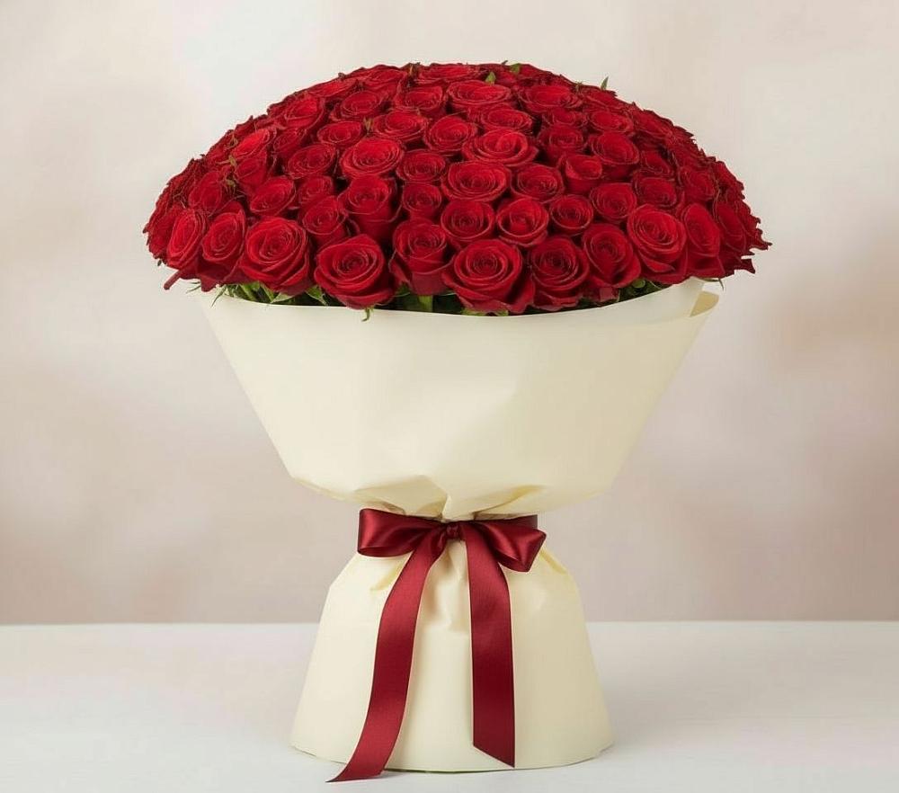Букет 101 Красная роза Милано в Панкрушихе