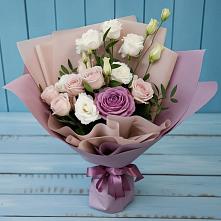 Букет цветов из:  Розы и Лизиантусы в Панкрушихе