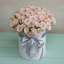 Цветочная композиция из Розы в шляпной коробке в Панкрушихе