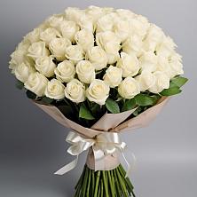 Букет 101 беля роза Белоснежка в Панкрушихе