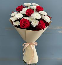 Букет цветов из:  Розы и Хризантемы в Панкрушихе