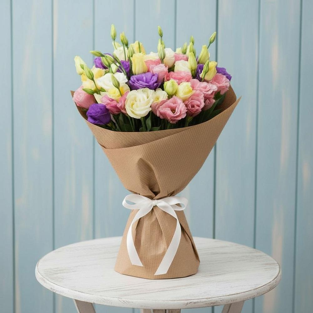 Букет цветов из: Лизиантусы в Панкрушихе