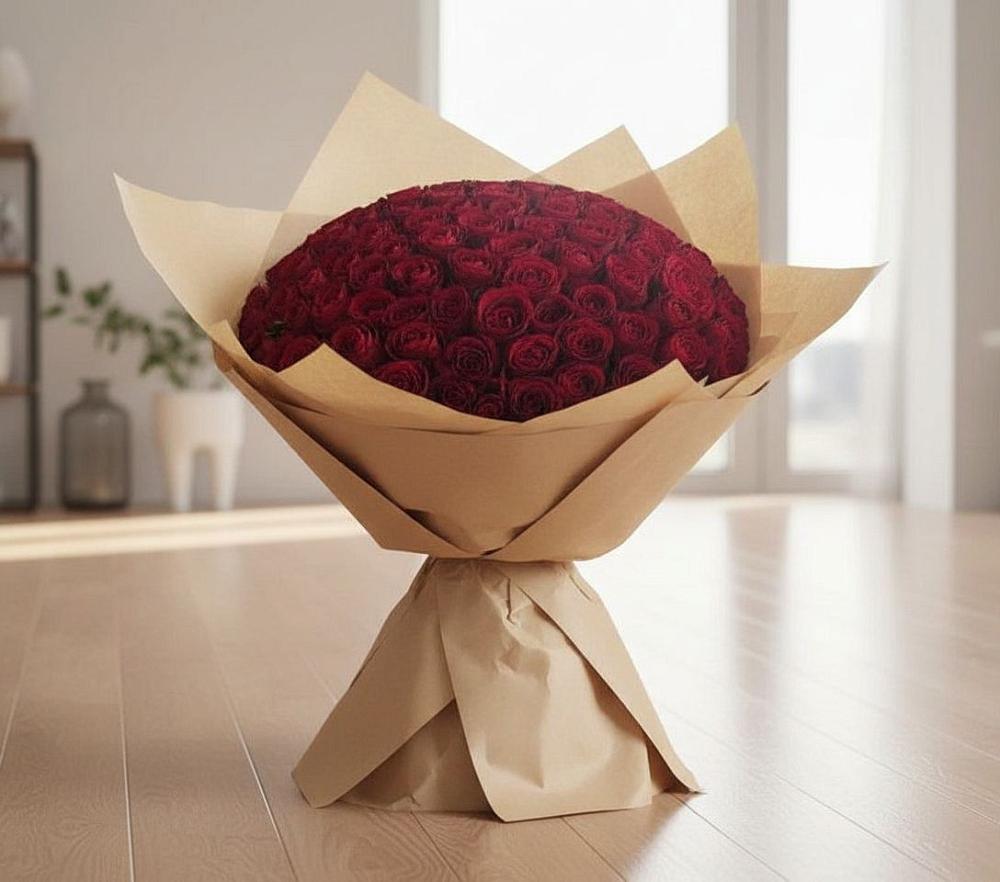 Букет 101 Красная роза в Панкрушихе