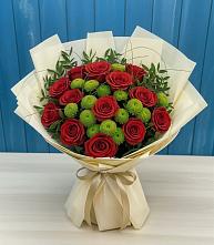 Букет цветов из:  Розы и Хризантемы в Панкрушихе