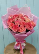 Букет 15 Розовых роз Равель в Панкрушихе