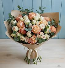 Букет цветов из:  Альстромерии и Розы в Панкрушихе